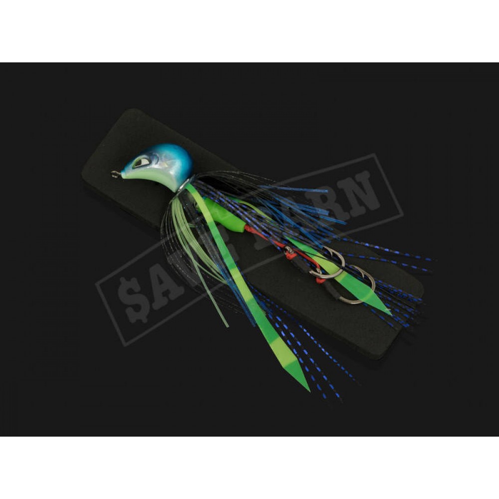 Pro Hunter Slow Jig Lure 40g - Salty Ghost / Blue & Green