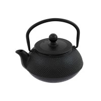 600ml Cast Iron Hobnail Teapot + Mesh Infuser - Black
