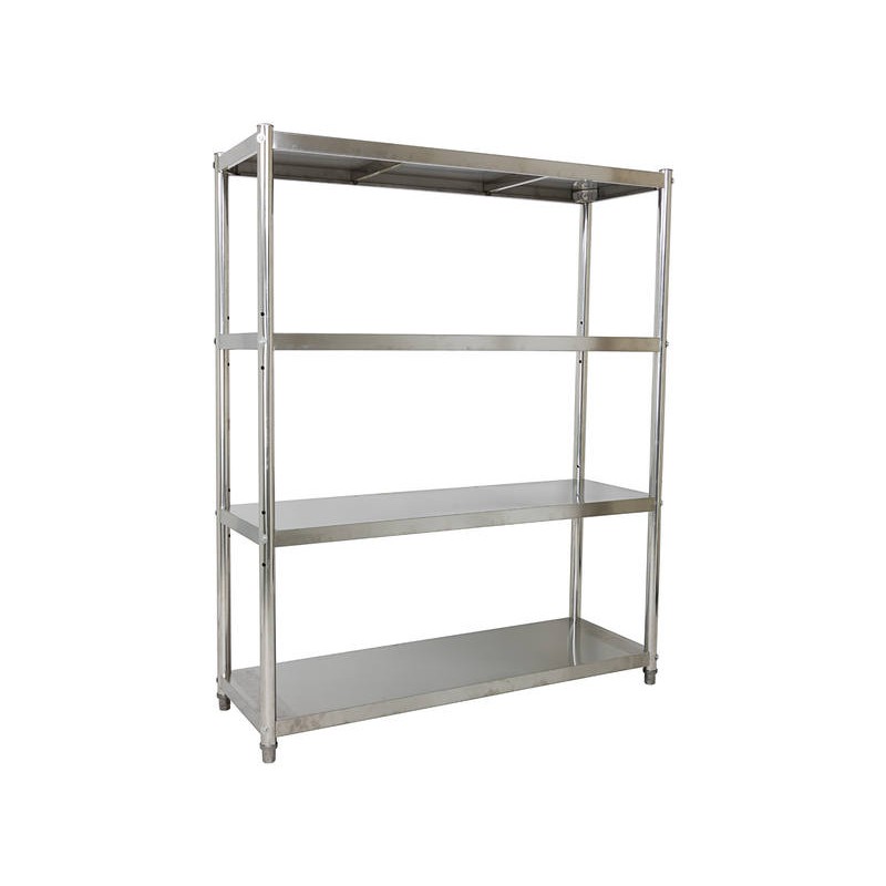 4 Tier Storage Rack Shelves 1.2m | 202 Stainless Steel | Shelving ...